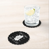 面白いハロウィン忘れ猫幽霊キャンディ与えメ猫 ペーパーコースター (インサイチュ)