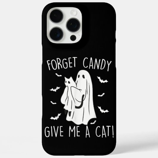 面白いハロウィン忘れ猫幽霊キャンディ与えメ猫 Case-Mate iPhoneケース (裏面)