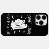 面白いハロウィン忘れ猫幽霊キャンディ与えメ猫 Case-Mate iPhoneケース (裏面 (横))