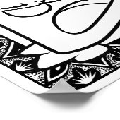 面白いハロウィン怒キャンドルカラーリングページ ポスター (角)