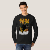 面白いハロウィン日本の- Kaiju Monster Cat Tシャツ (正面フル)