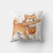 面白いハロウィン柴犬バゲットパン枕 クッション (裏面)