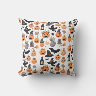 面白いハロウィン猫の枕 – 不気味かわいい秋 クッション