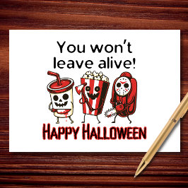 面白いハロウィン離れ映画の軽食は生きない カード