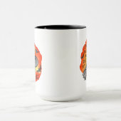 面白いハロウィン飛んでいるサルことわざ マグカップ (中央)