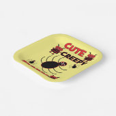 面白いハロウィーンかわいいスパイダー幽霊 ペーパープレート (傾斜あり)