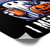 面白いハロウィーンかわいい幽霊ブー私はブーJackolaを意味する ポスター (角)