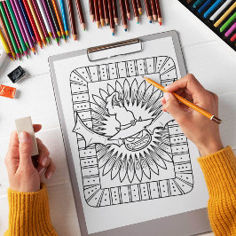 面白いハロウィーンこうもりカラーリングページ ポスター