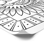 面白いハロウィーンこうもりカラーリングページ ポスター (角)