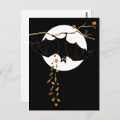 面白いハロウィーンこうもり ポストカード (正面/裏面)