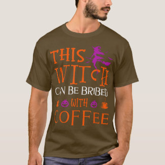 面白いハロウィーンこの魔女はコフで花嫁になることができる Tシャツ