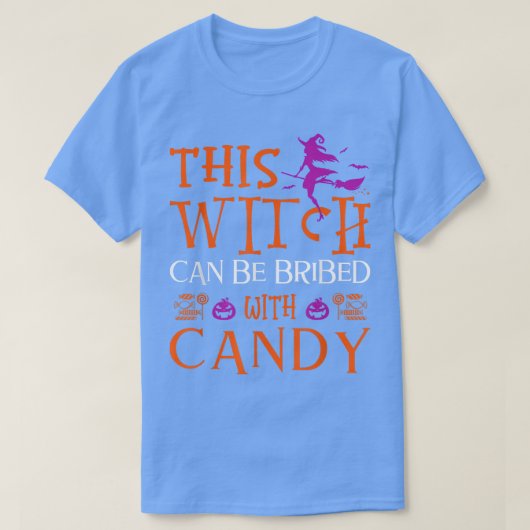 面白いハロウィーンこの魔女はCandで買収することができる Tシャツ (デザイン正面)