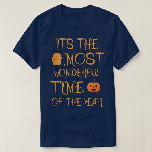 面白いハロウィーンで最も素晴らしい時間 Tシャツ (デザイン正面)