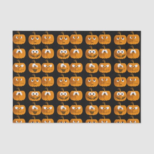 面白いハロウィーンのカボチャ 薄葉紙 (正面)