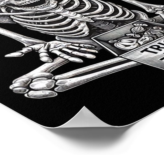 面白いハロウィーンのギフトスケルトン私はこのハメを見つけた ポスター (角)