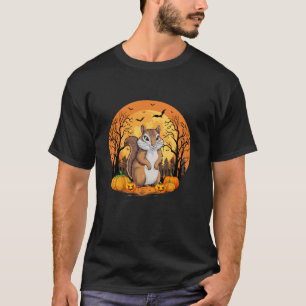 面白いハロウィーンのコスチュームChipmunk Loveのカボチャ Tシャツ