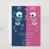 面白いハロウィーンのジェンダーの暴露 招待状 (正面)