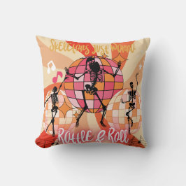 面白いハロウィーンのスケルトンがラトルしたい転が& クッション