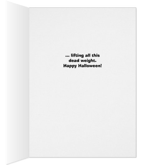 面白いハロウィーンのスケルトンの死重量持ち上げ (内側 (右))