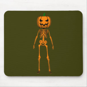 面白いハロウィーンのスケルトン マウスパッド