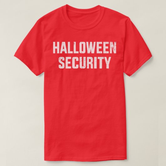 面白いハロウィーンのセキュリティコスチューム Tシャツ (デザイン正面)