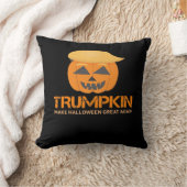 面白いハロウィーンのトランプキン – ハロウィーンを作素晴らしる クッション (ブランケット)