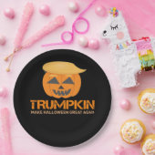 面白いハロウィーンのトランプキン – ハロウィーンを作素晴らしる ペーパープレート (パーティー)