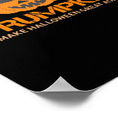 面白いハロウィーンのトランプキン – ハロウィーンを作素晴らしる ポスター (角)