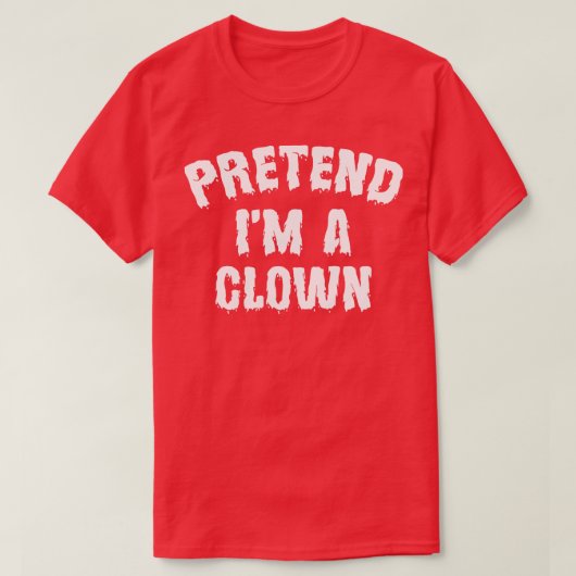面白いハロウィーンのピエロを装う Tシャツ (デザイン正面)