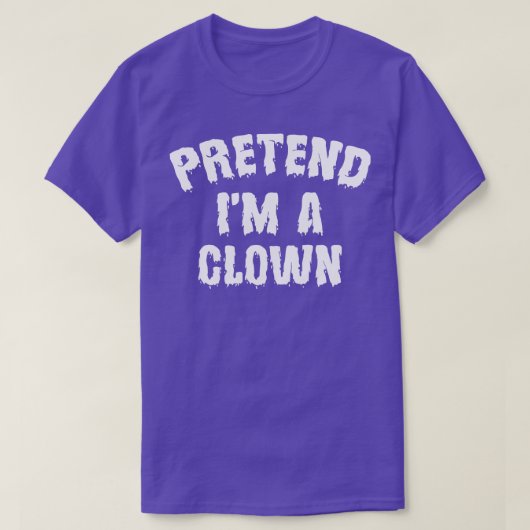 面白いハロウィーンのピエロを装う Tシャツ (デザイン正面)