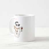 面白いハロウィーンのブーJourトリックまたはトリート コーヒーマグカップ (正面左)