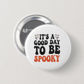 面白いハロウィーンのプレゼント不気味は良い日だ 缶バッジ (正面&裏面)