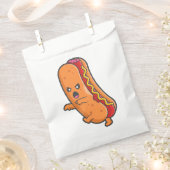 面白いハロウィーンのホットドッグモンスター フェイバーバッグ (クリップ留めされた状態)