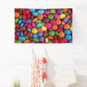 面白いハロウィーンのレインボーカラーチョコレートキャンディ 横断幕 (インサイチュ)