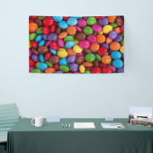 面白いハロウィーンのレインボーカラーチョコレートキャンディ 横断幕 (トレードショー)