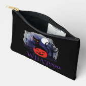 面白いハロウィーンの機知に富んだ黒猫なんだって? アクセサリーポーチ (見開き)