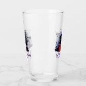 面白いハロウィーンの機知に富んだ黒猫なんだって？ タンブラーグラス (左)