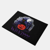 面白いハロウィーンの機知に富んだ黒猫なんだって？ ドアマット (アングル)