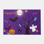 面白いハロウィーンの生き物とキャンディー ドアマット (正面)