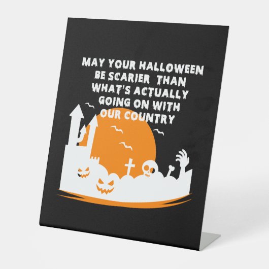 面白いハロウィーンの衣装 台座サイン (正面)