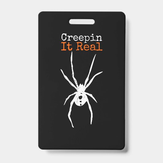 面白いハロウィーンの衣装 – Creepin It 実在 Spider バッジ (表面)