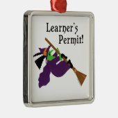 面白いハロウィーンの魔女 メタルオーナメント (右)