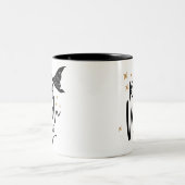 面白いハロウィーンウィッチハット&ブロム ツートーンマグカップ (中央)