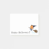 面白いハロウィーンウィッチパンプキ飛んでいるン ポストイット (正面)