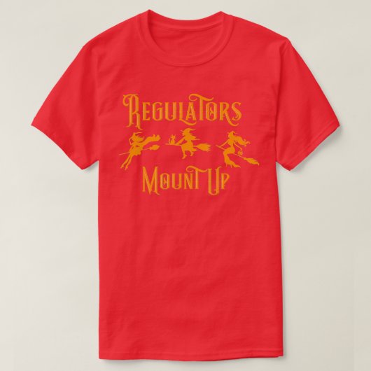 面白いハロウィーンウィッチレギュラー山アップ(3) Tシャツ (デザイン正面)