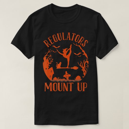 面白いハロウィーンウィッチ、レギュラー山アップ(17) Tシャツ (デザイン正面)
