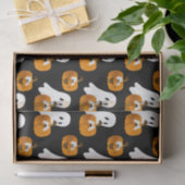 面白いハロウィーンカボチャと幽霊 薄葉紙 (ギフト)