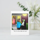 面白いハロウィーンカボチャのユーモアのはがき ポストカード (スタンド正面)