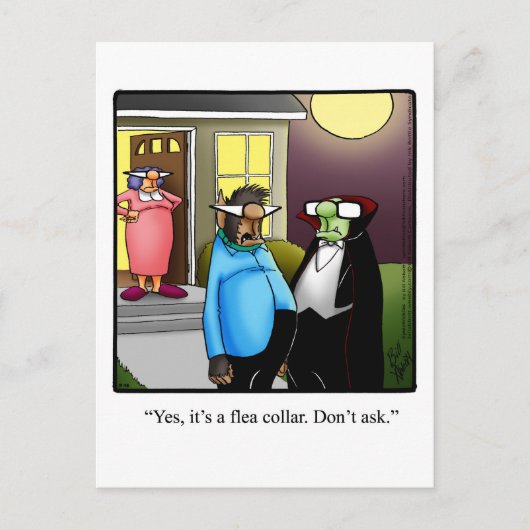 面白いハロウィーンカボチャのユーモアのはがき ポストカード (正面)