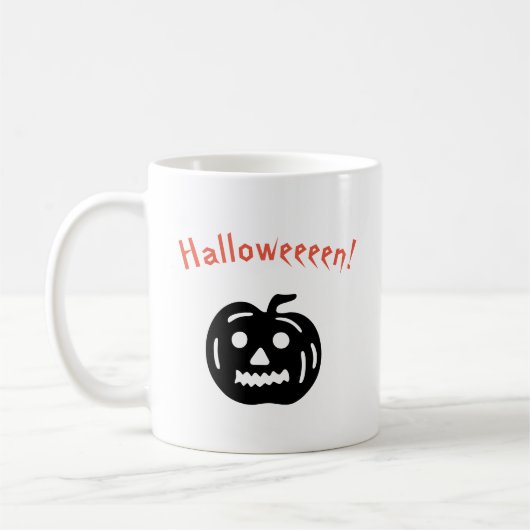 面白いハロウィーンカボチャ コーヒーマグカップ (左)